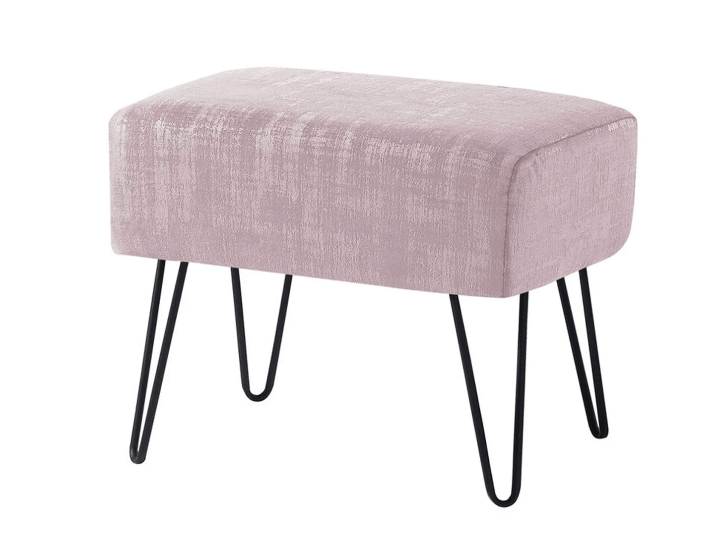 ZOE VELVET OTTOMAN - BLUSH LAVENDER