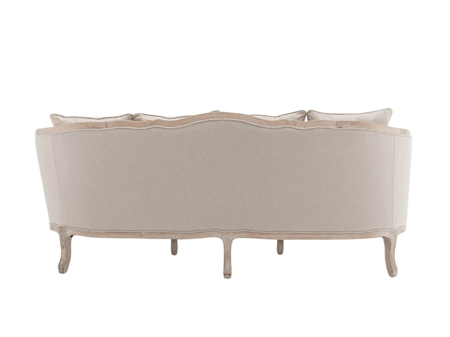 FITZGERALD SOFA - IVORY W/ NATURAL WOOD