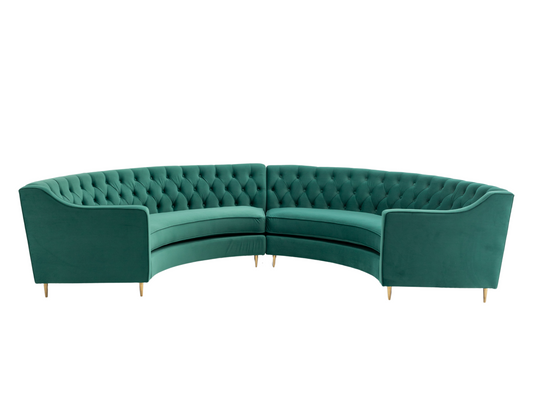 BUCKHEAD CURVED SOFA - EMERALD