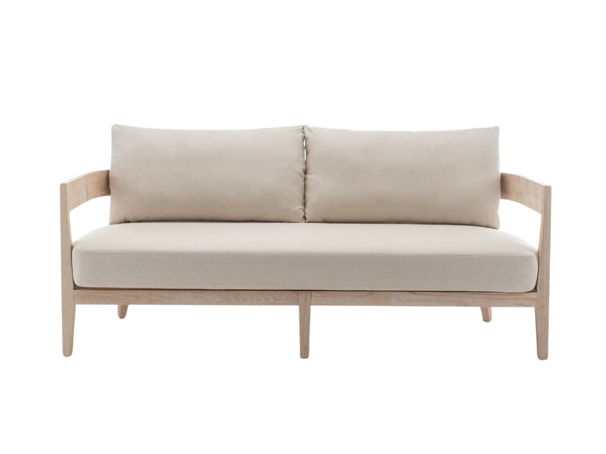BROOKHAVEN SOFA - IVORY W/ NATURAL WOOD