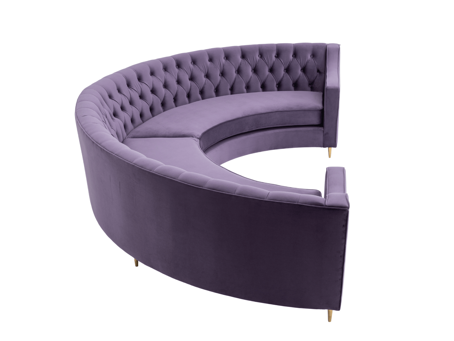 BUCKHEAD CURVED SOFA - VIOLET