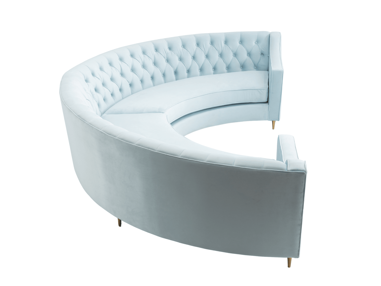 BUCKHEAD CURVED SOFA - ICE BLUE
