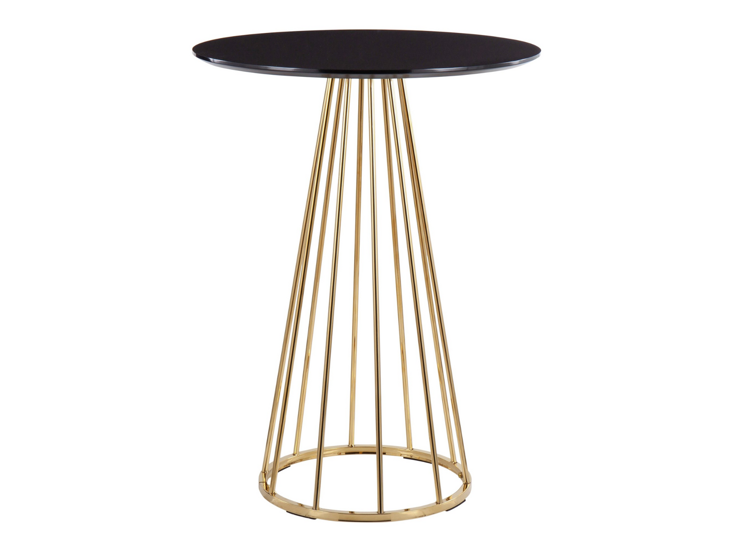 BISTRO HIGHBOY - BLACK W/ GOLD BASE