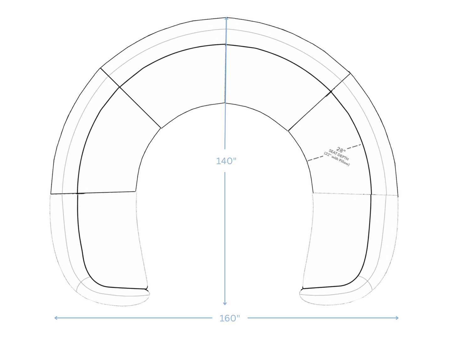 FULTON SOFA (6PC) - LIGHT TAUPE