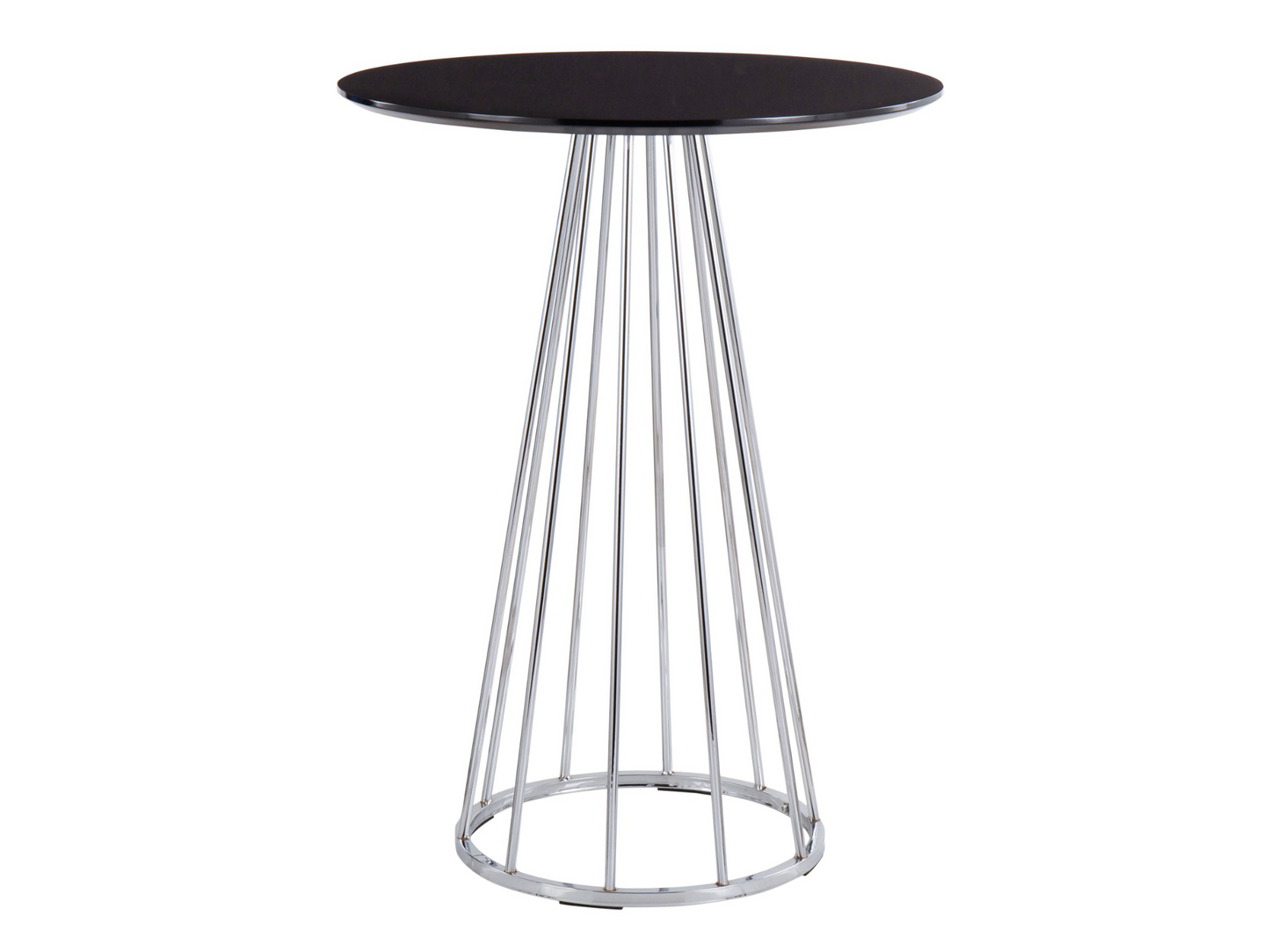 BISTRO HIGHBOY - BLACK W/ CHROME BASE