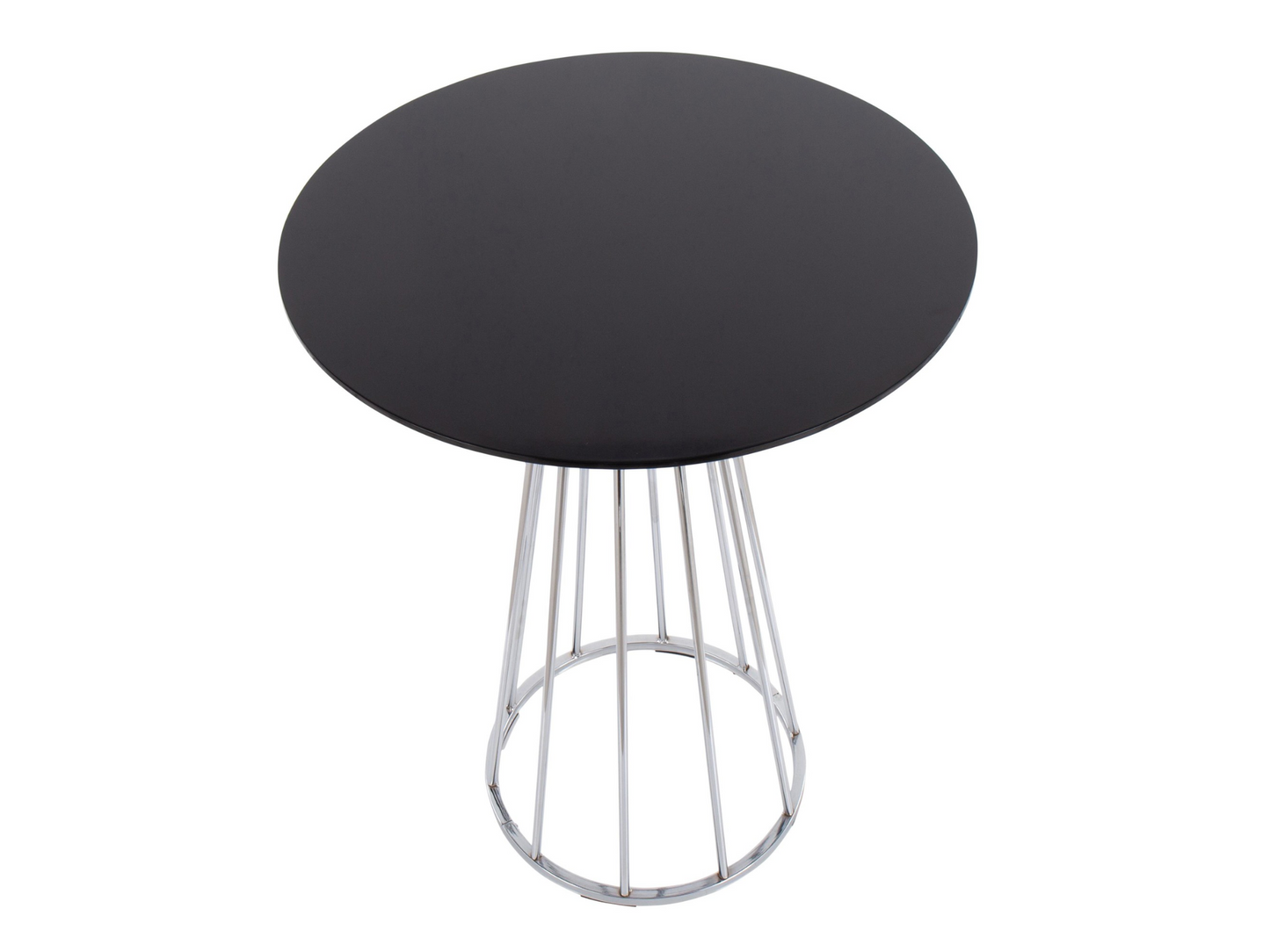 BISTRO HIGHBOY - BLACK W/ CHROME BASE