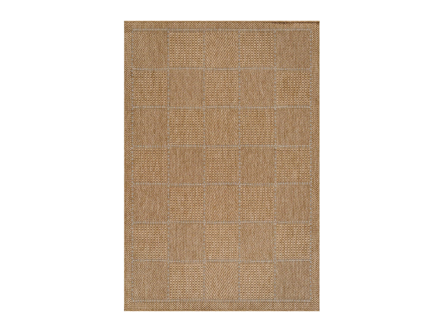 CHECKERED AREA RUG - NATURAL | 8' x 10'