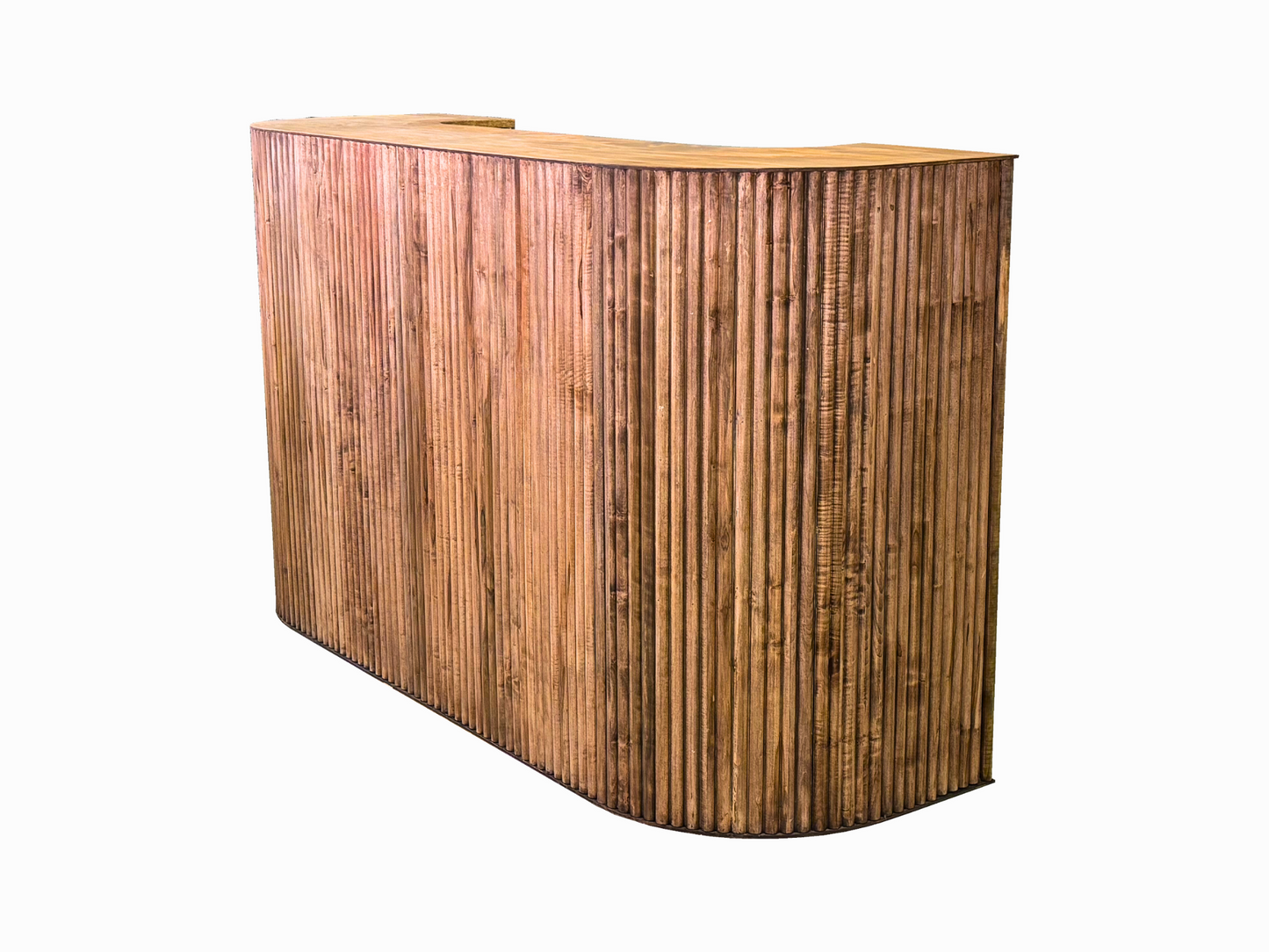 FAIRMONT FLUTED 6FT BAR - PECAN