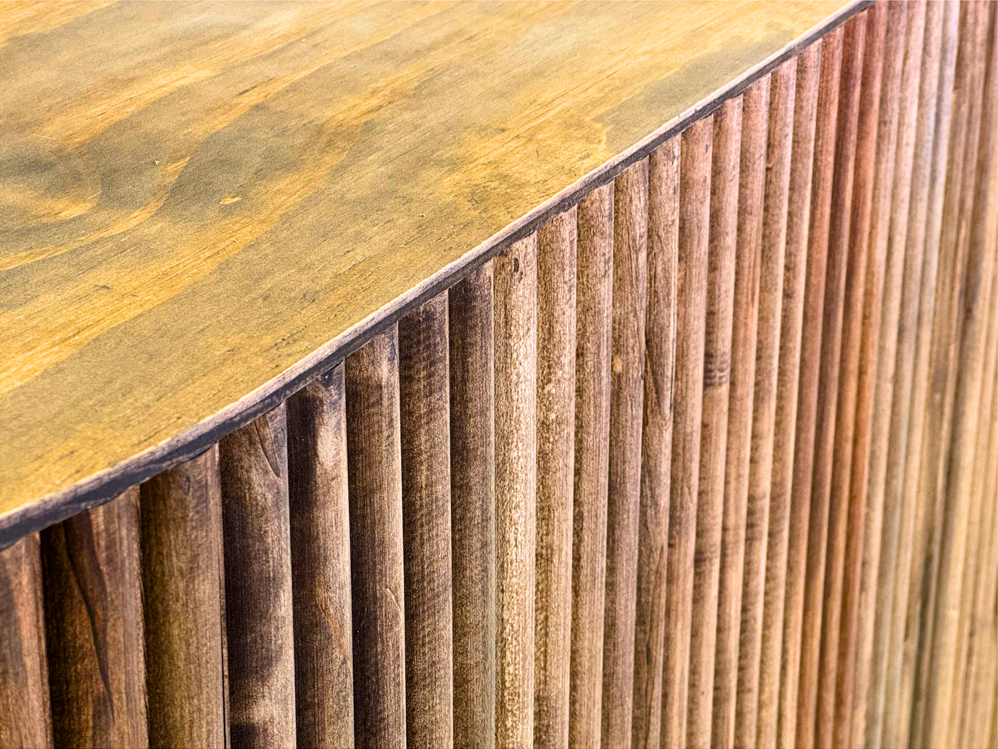 FAIRMONT FLUTED 6FT BAR - PECAN