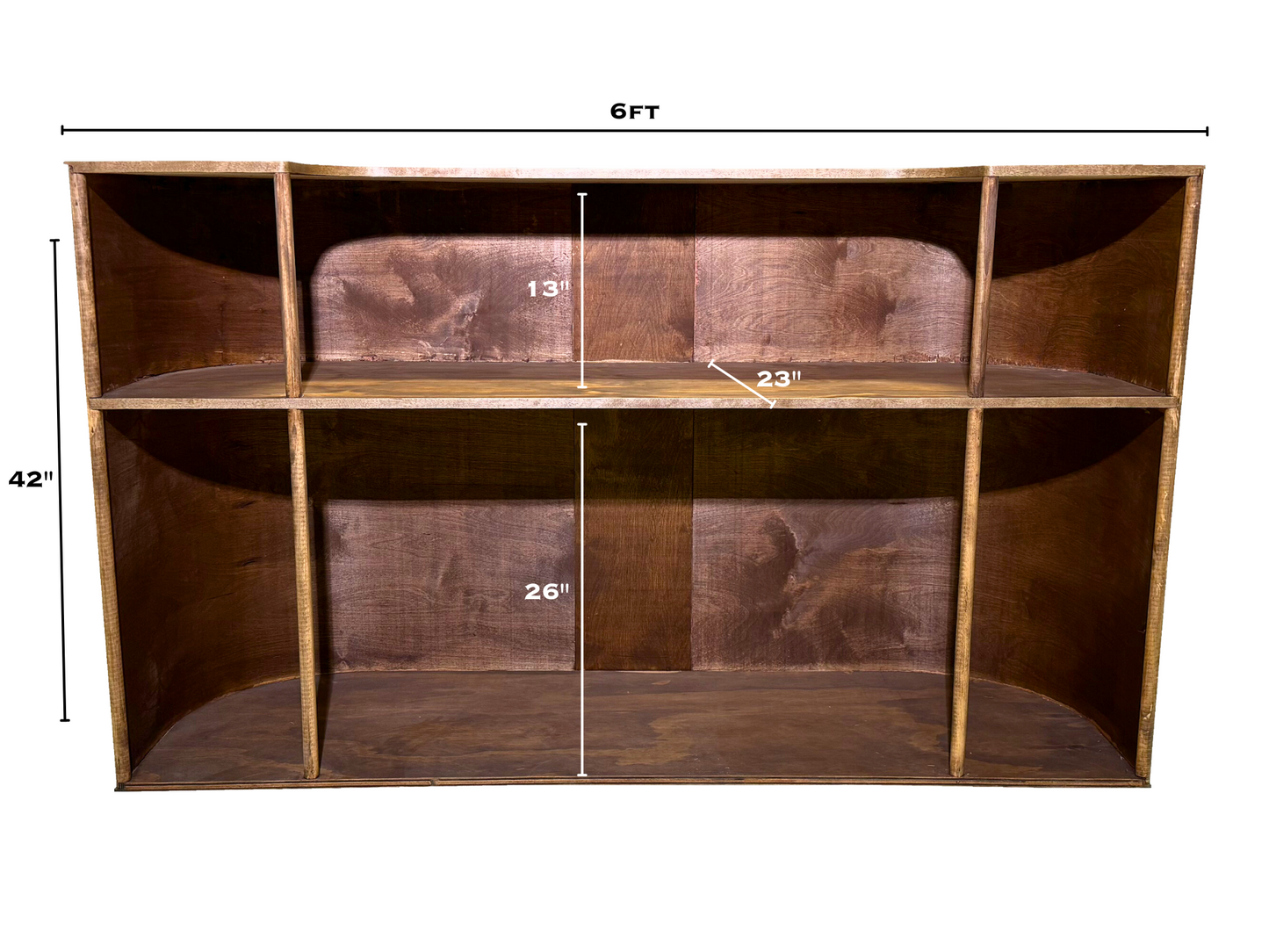 FAIRMONT FLUTED 6FT BAR - PECAN