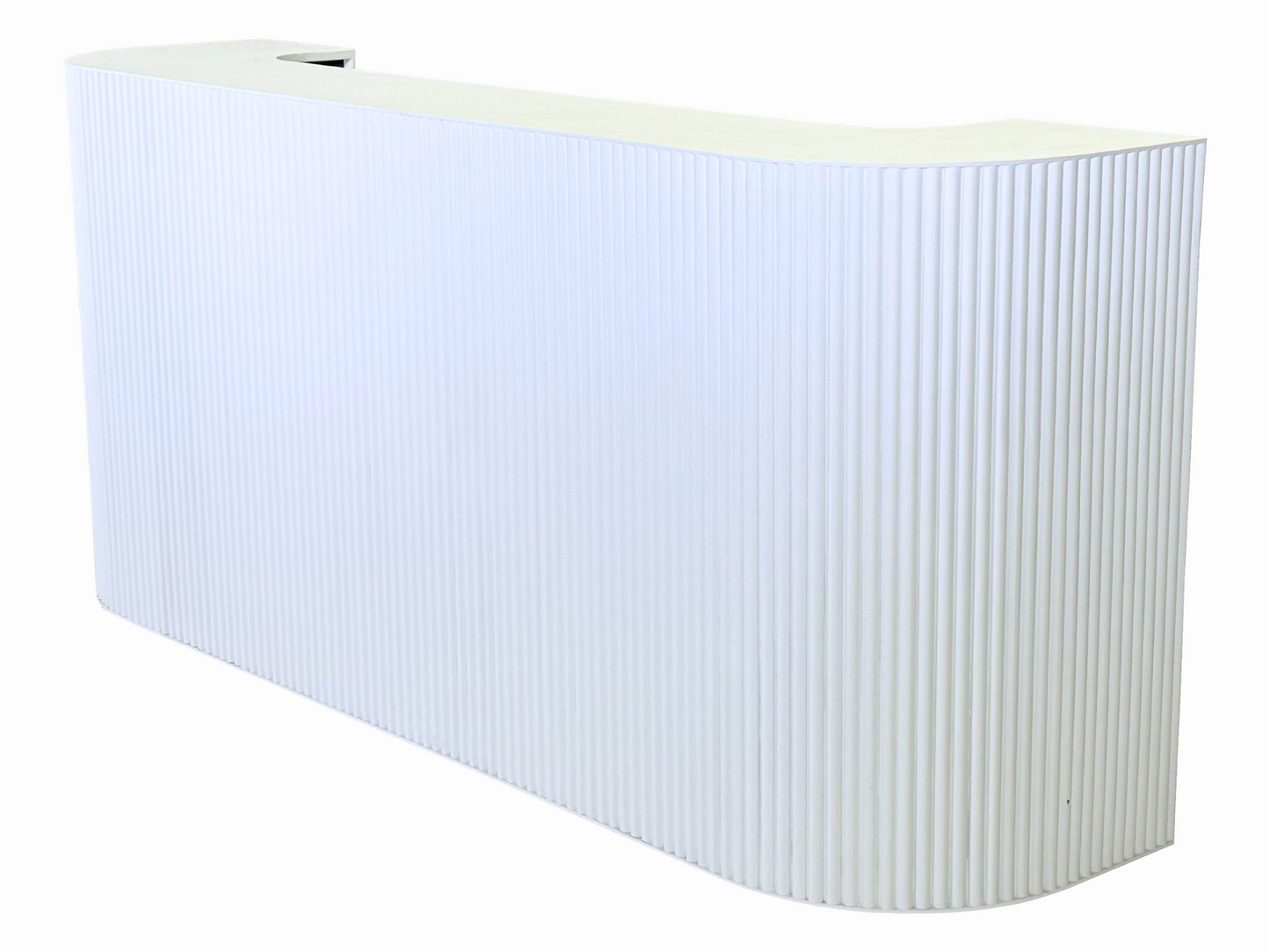 FAIRMONT FLUTED 8FT BAR - WHITE