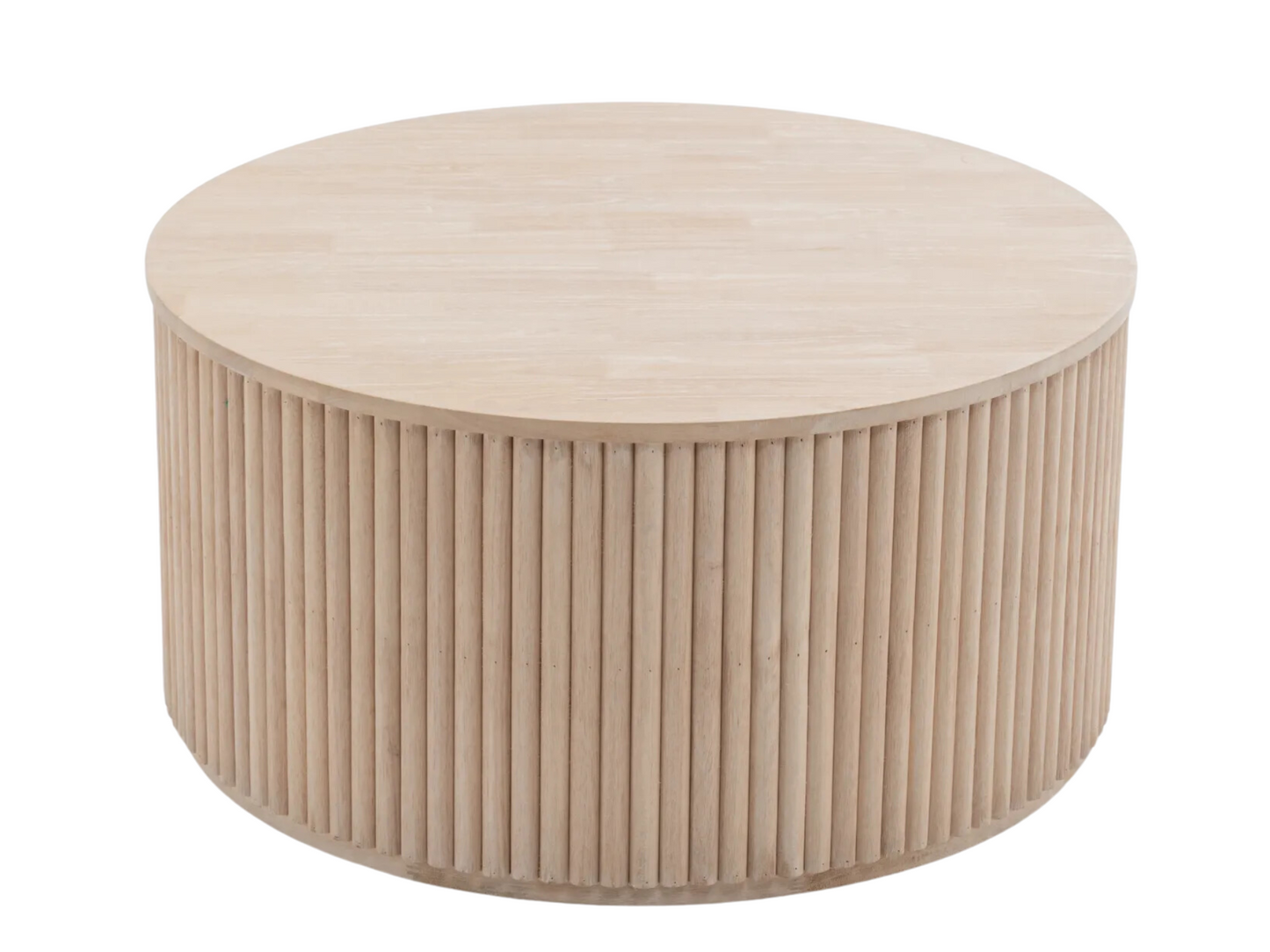 FAIRMONT FLUTED COFFEE TABLE - NATURAL WOOD