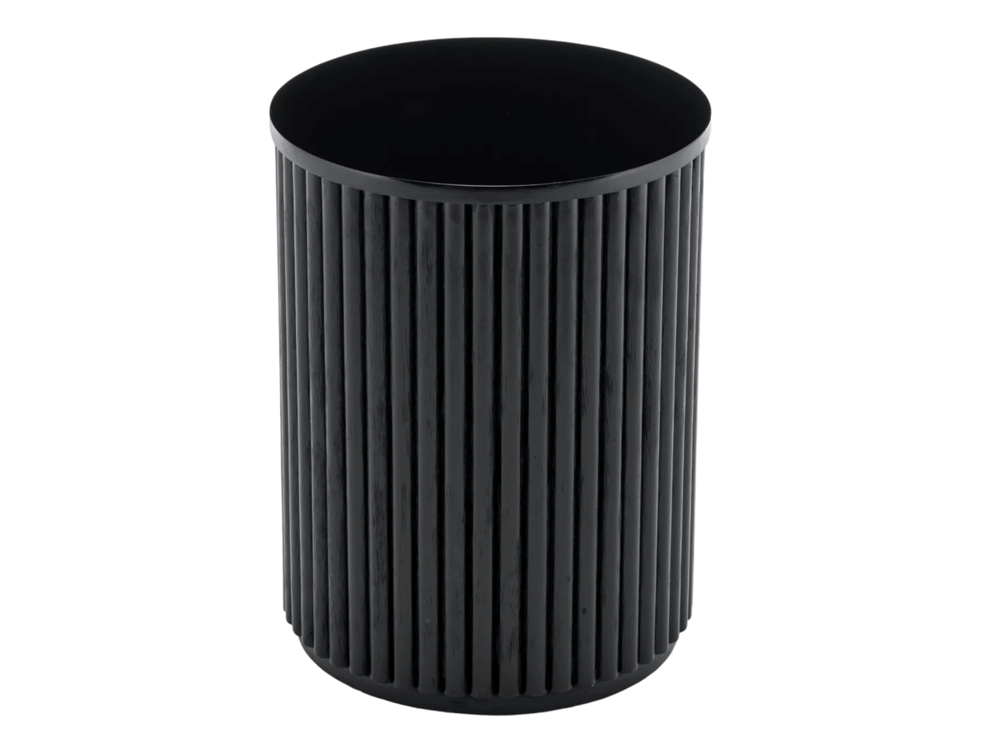 FAIRMONT FLUTED ACCENT TABLE - BLACK WOOD