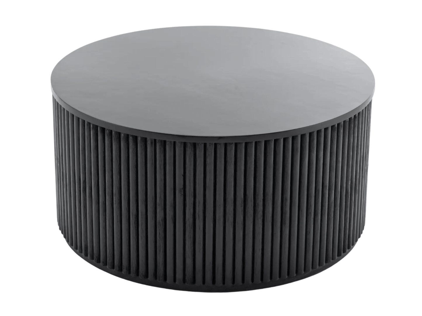 FAIRMONT FLUTED COFFEE TABLE - BLACK WOOD