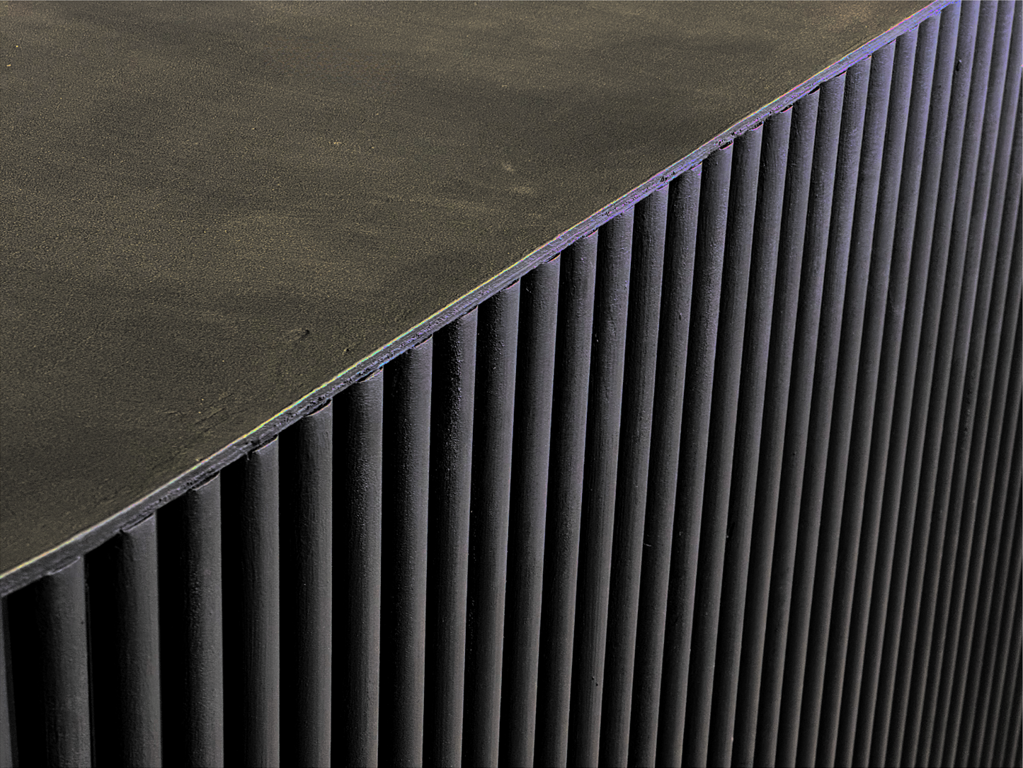 FAIRMONT FLUTED 6FT BAR - BLACK