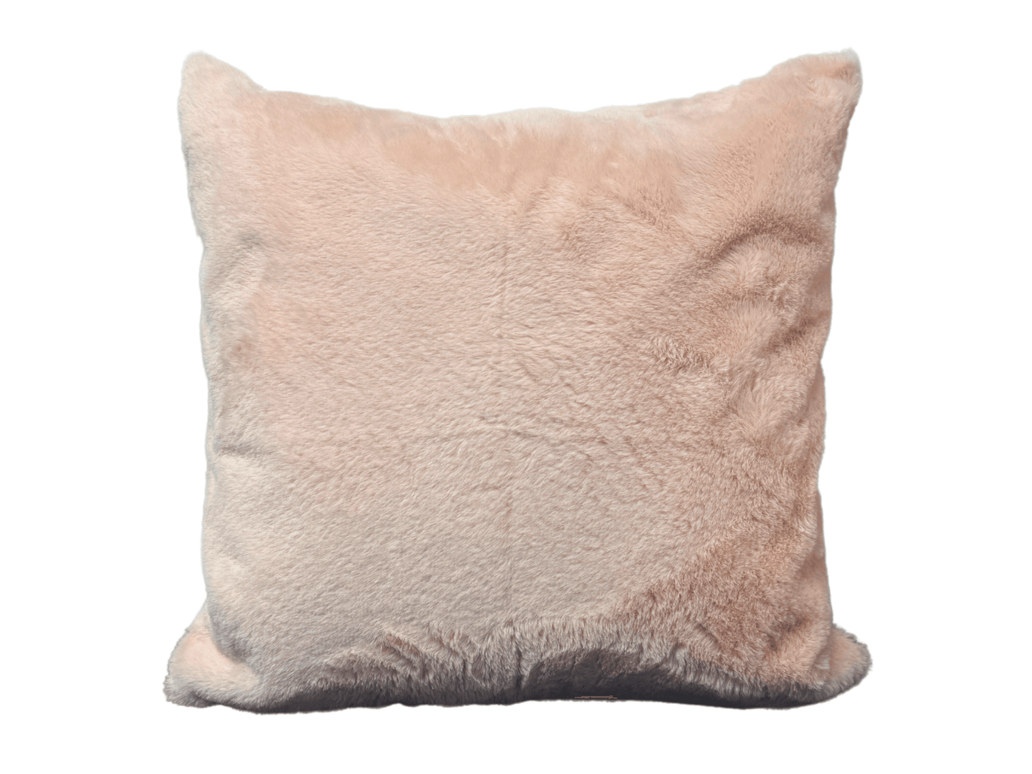 FUR PILLOW - BLUSH PINK - H 18" / W 18" LLL's Fur Pillow in Blush Pink is a square soft fur pillow designed to add soft blush color accents to your event decor.