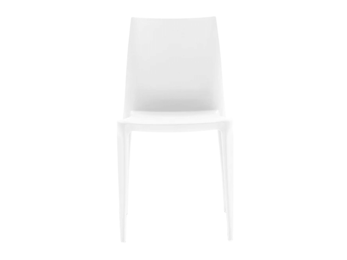 BELLINI CHAIR - WHITE - H 18" / W 17.3" / D 18" The LLL Bellini Chair in white features a sleek, modern chair featuring a minimalist white design with smooth, curved lines and sturdy legs. Perfect for any type of event space.