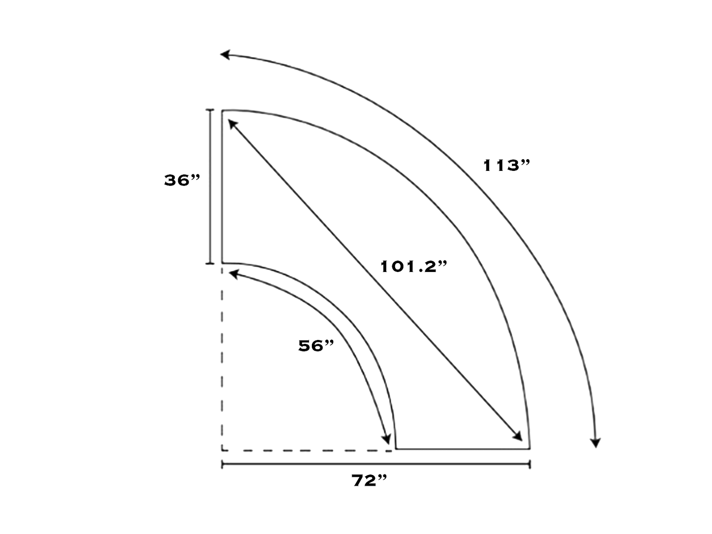 SERPENTINE TABLE - H 30" / Radius(outer) 70.8 / Radius(inner) 35.4" Curved natural wood table that can combine with other tables to make serpentine pattern. This table is a stylish option that can be used to make larger designs. It combines function and s