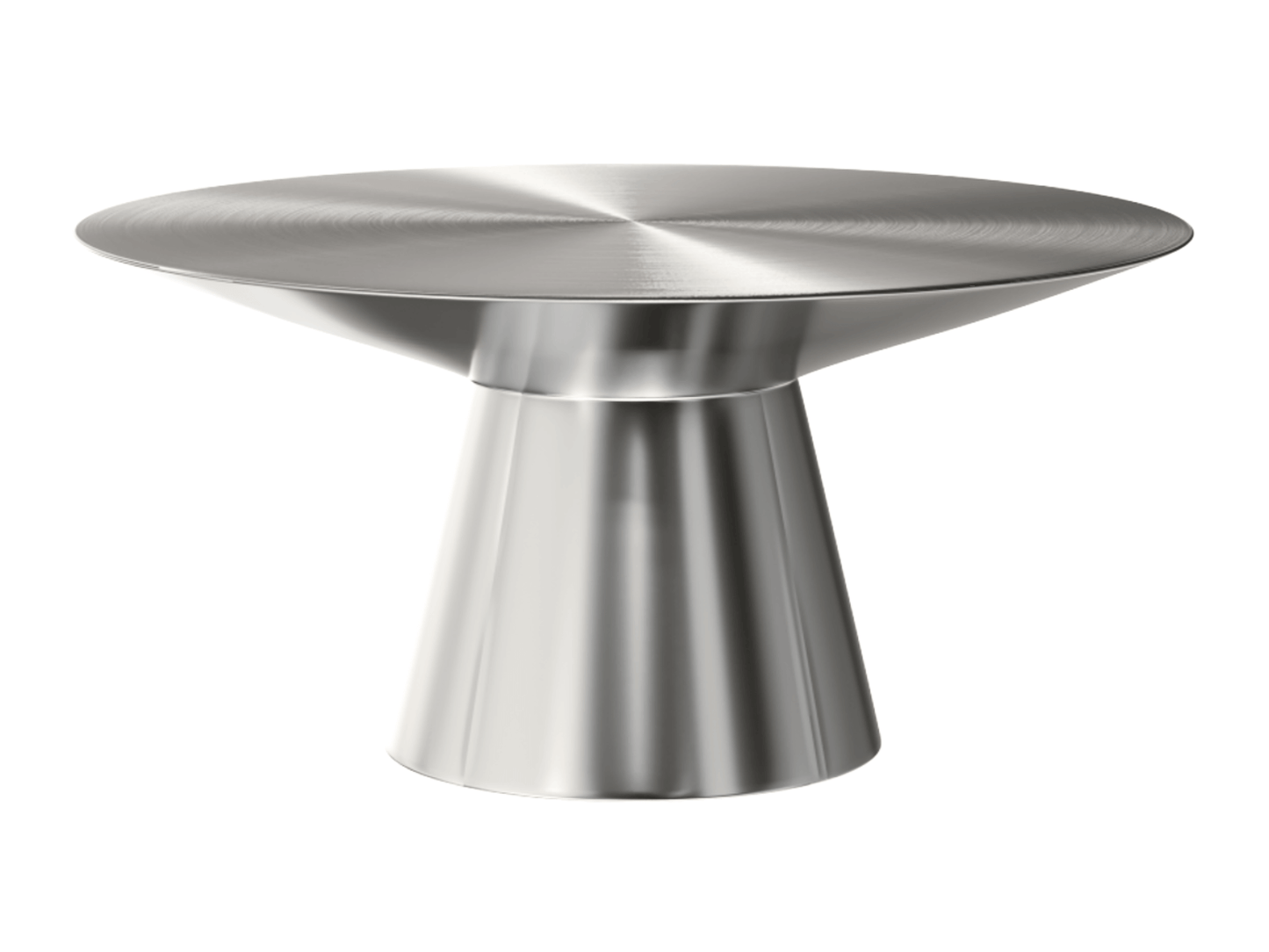MILAN COFFE TABLE - SILVER - H 18.11" / W 35.43" / D 35.43" Transform your event space with the Milan Coffee Table, a contemporary piece that commands attention through its elegant silver finish. This versatile coffee table serves as both a striking focal