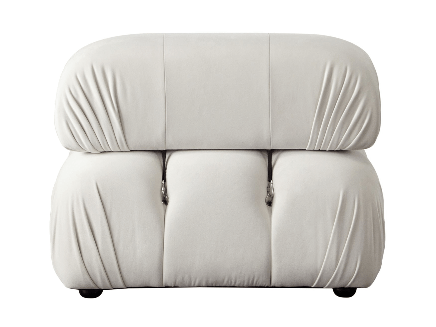 MILANO CHAIR - IVORY - H 30" / W 35" / D 35" | Chair Height 18" The Milano Chair in ivory is a unique addition to any space. With its rounded contours and soft, pillow-like aesthetic, this lounge chair offers both style and comfort. Its low to the ground