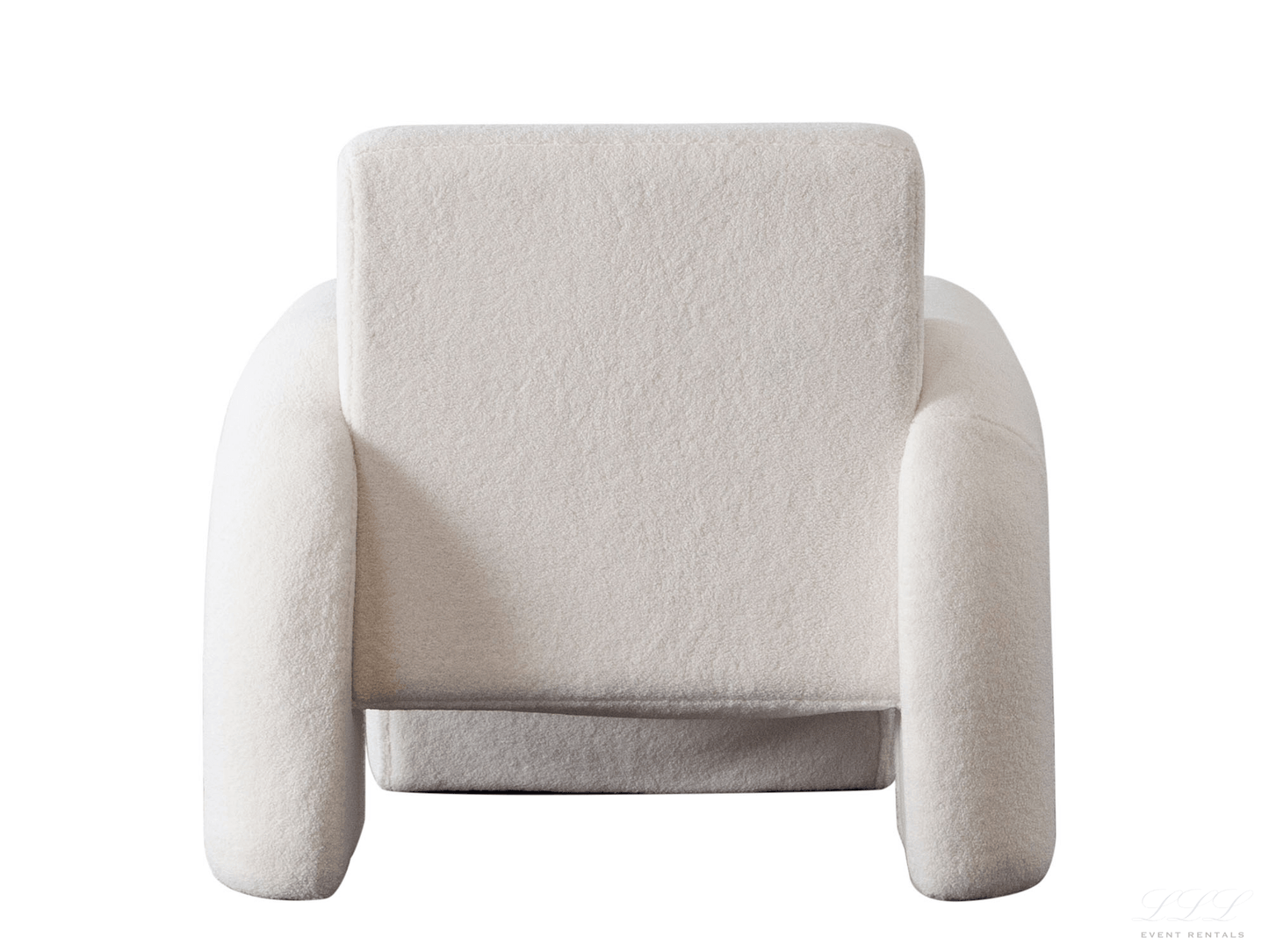 NIKKI ARMCHAIR - H 30" / W 33" / D 33" LLL’s Nikki Armchair features an ultra modern unique design in soft ivory boucle fabric. This stunning chair is the perfect addition to any modern design space. Pair it with LLL’s Harper Sofa for the ultimate stylish