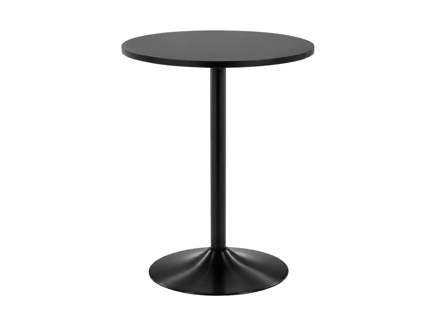 PUB COCKTAIL LOWBOY TABLE - BLACK w/ BLACK BASE