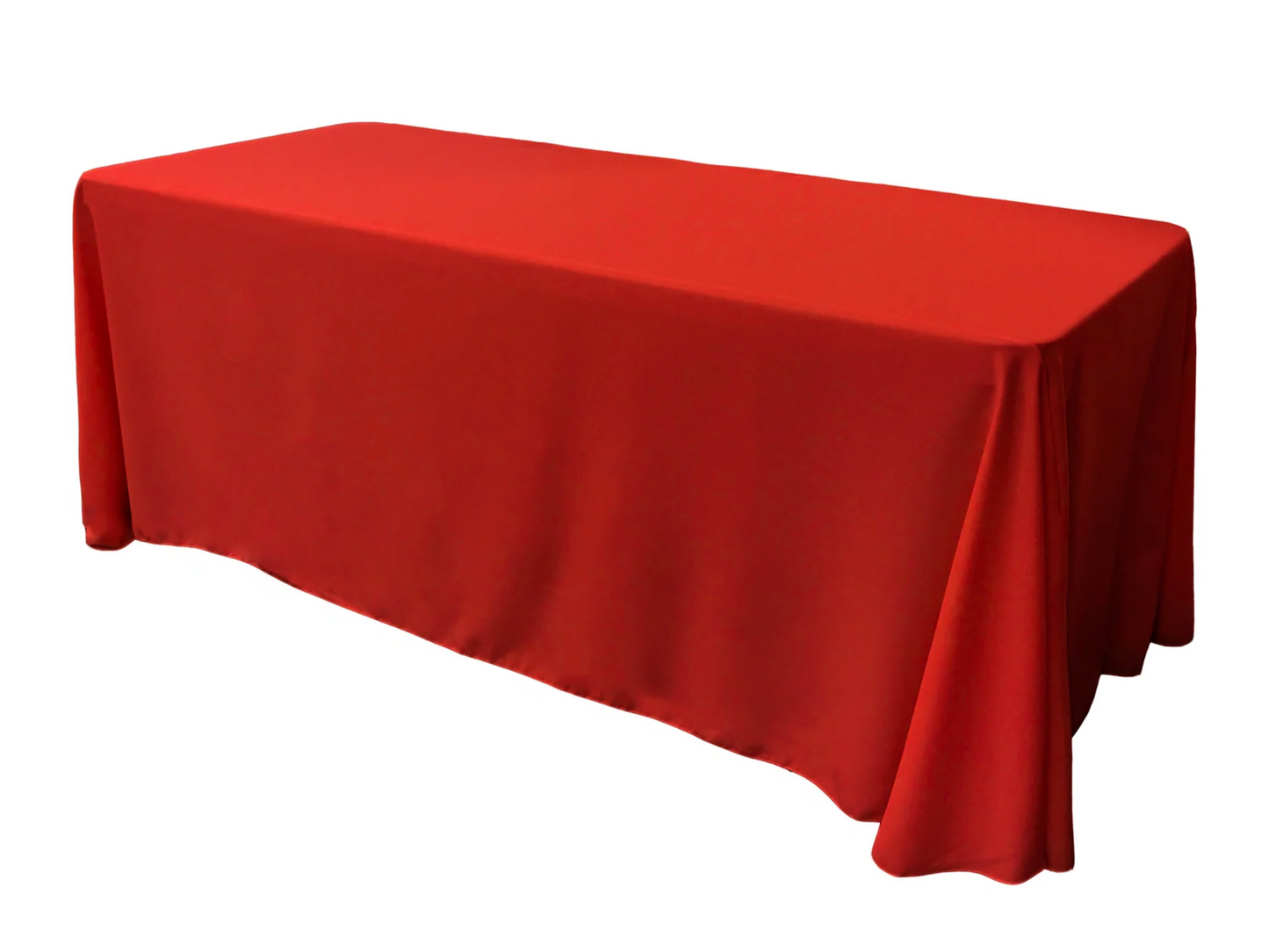 RECTANGULAR POLY LINEN | 90” x 156” - RED