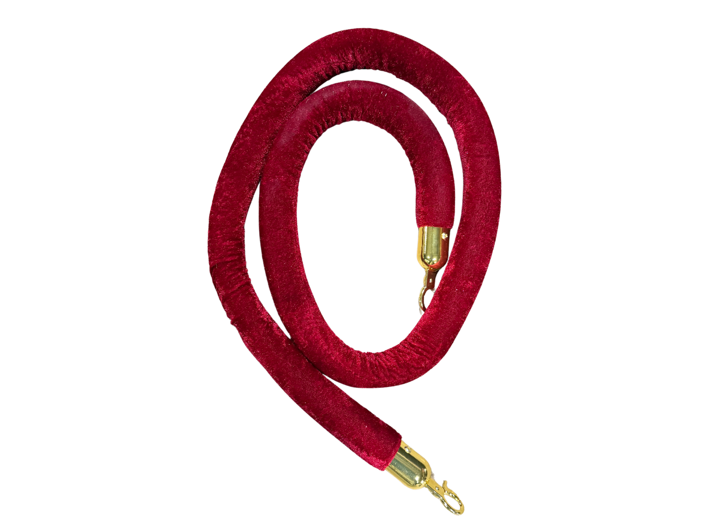 VELVET ROPE w/ GOLD CLASP - BURGUNDY | 5FT
