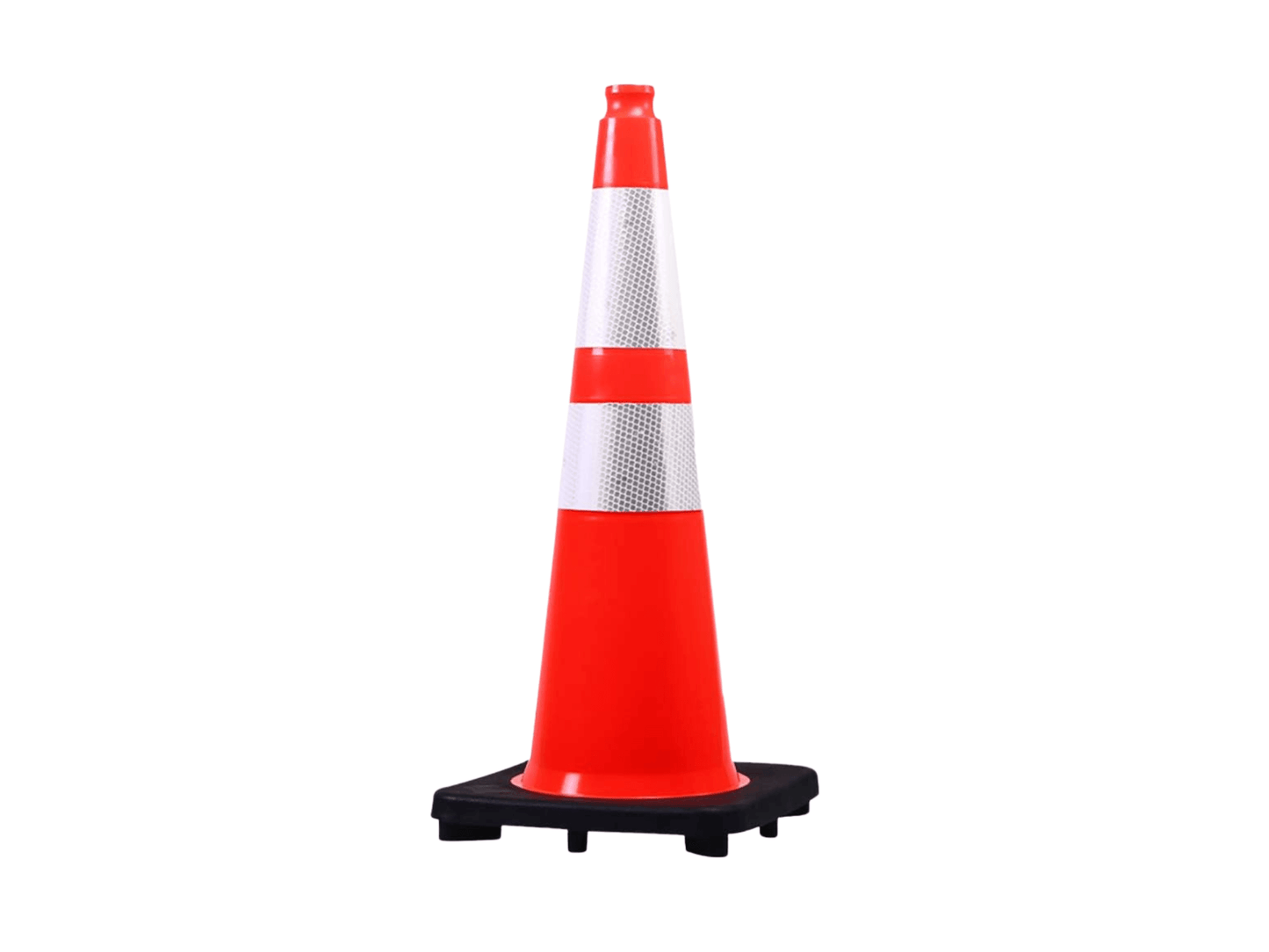 SAFETY CONE - ORANGE - H 28" LLL’s safety cone in orange features high-visibility coloring to ensure clear warning and guidance in various environments. Its heavy-duty base provides strong stability, preventing tipping even in windy or busy conditions.
