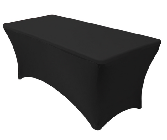CLASSROOM TABLE SPANDEX LINEN | 6ft - BLACK