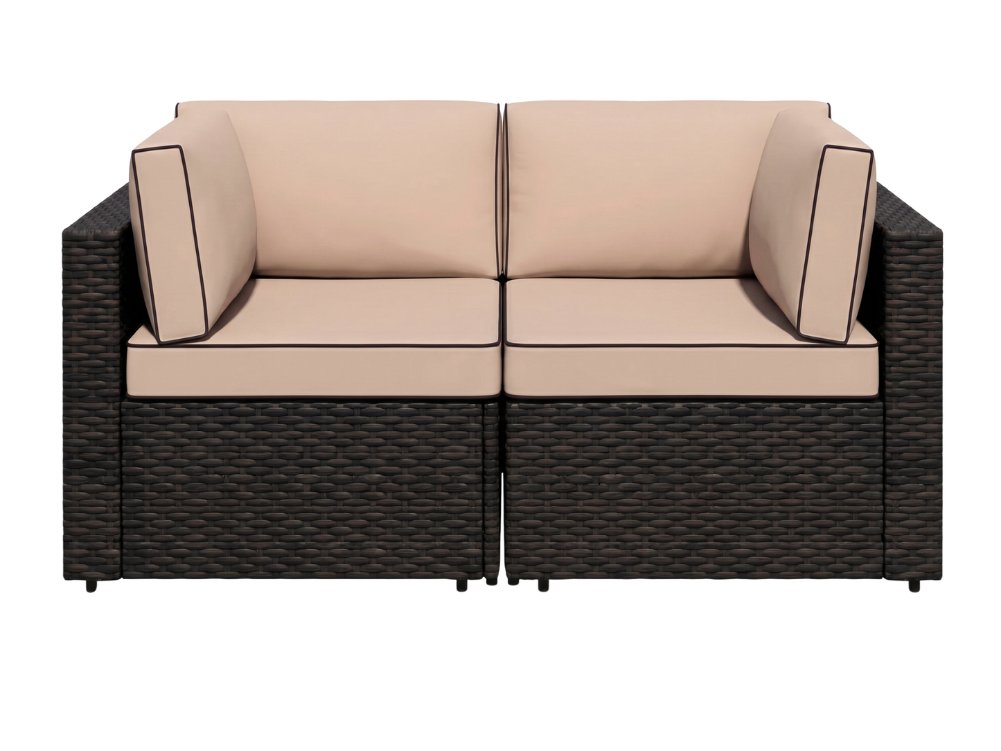 SUNSHINE 2PC SOFA - H 24.4"" / W 51.2" / D 29.5" / The Sunshine 2pc Sectional features 2 Sunshine corner sections. This contemporary style furniture will add flare to any outdoor event; perfect for any time of the year. Consider pairing our glass top wick