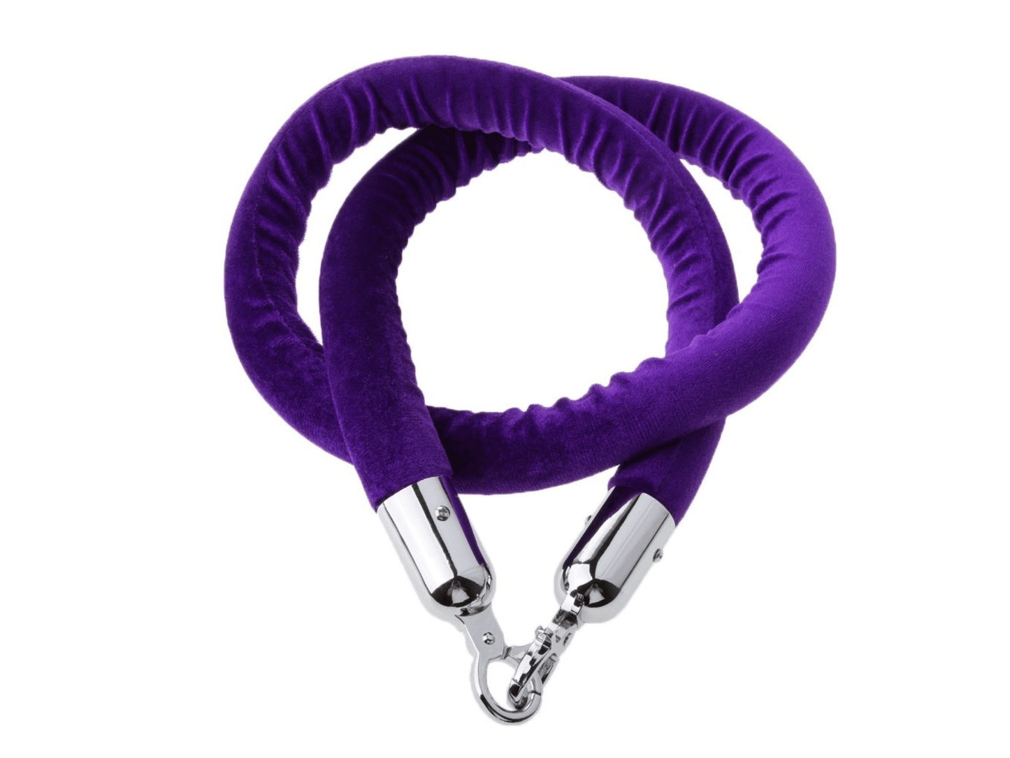 VELVET ROPE w/ CHROME CLASP - VIOLET | 6FT