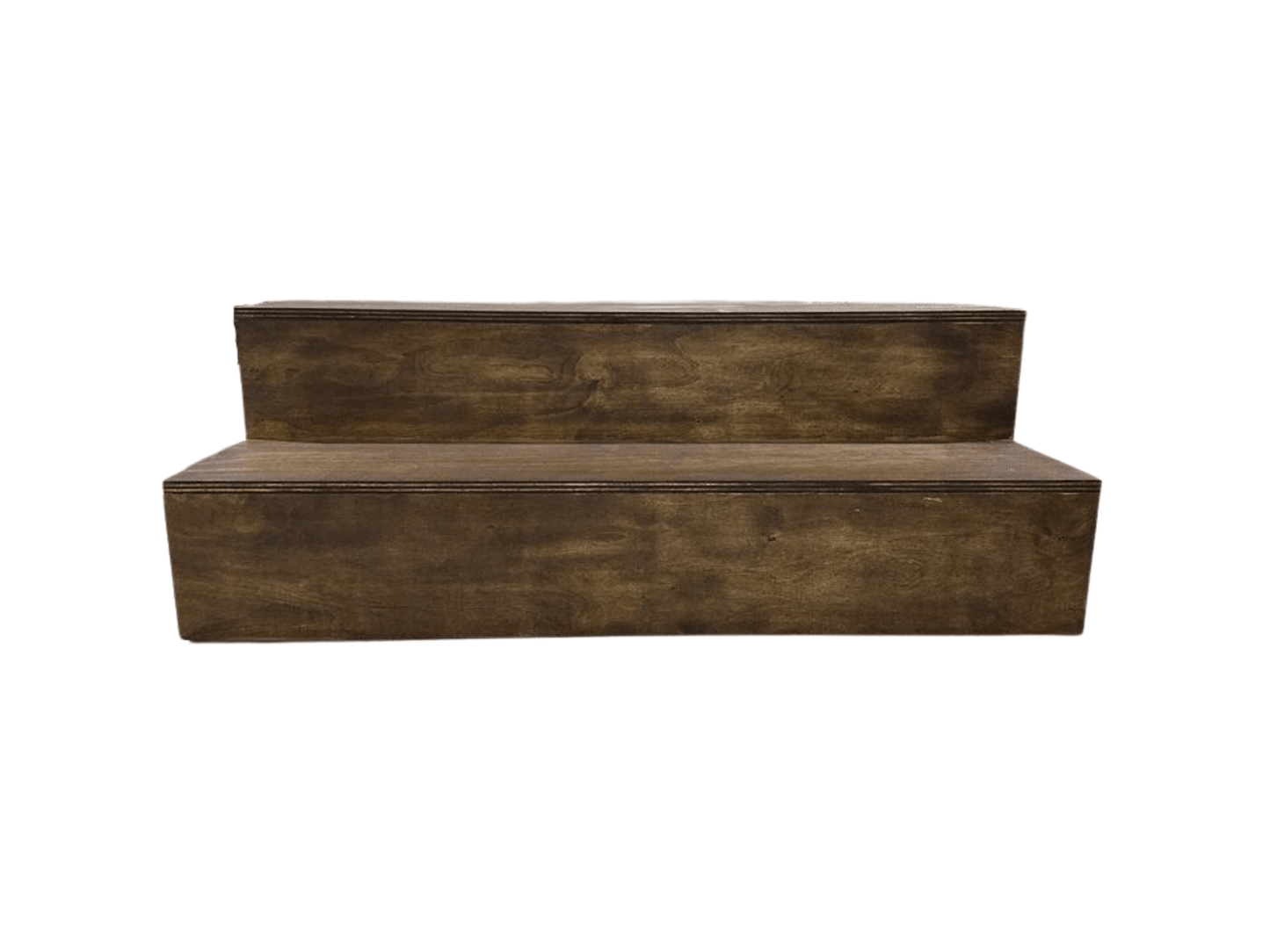 WOODEN 2-STEP STAIRWAY | PECAN