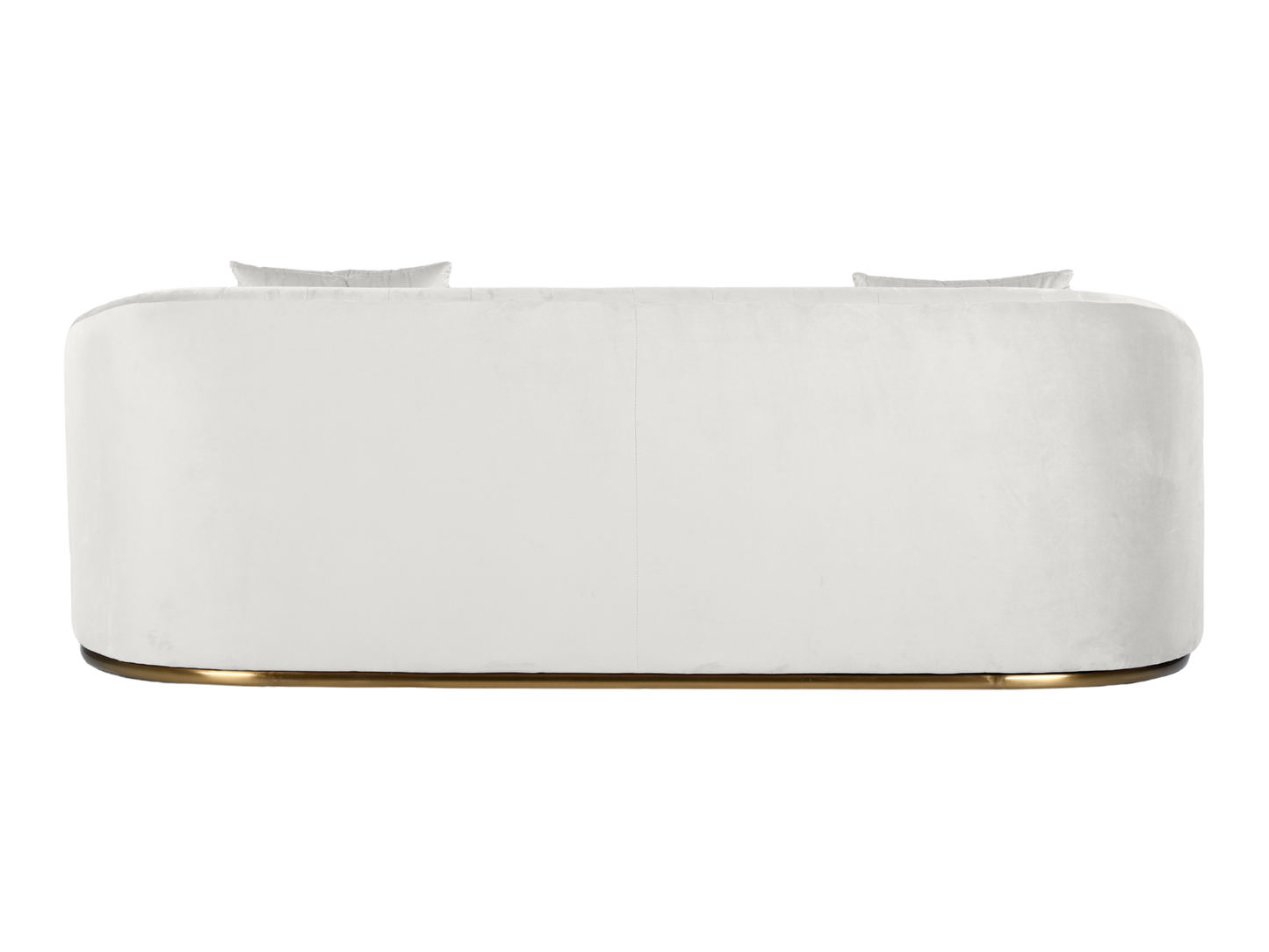 WORLD SOFA - CREAM - H 29" / W 92" / D 38" *Accepting Orders Now, Available April 2026 The World Sofa in Cream features plush velvet material, a channel tufted backrest, and a gold base. Perfect for any event. Explore the WORLD COLLECTION inspired by FIFA