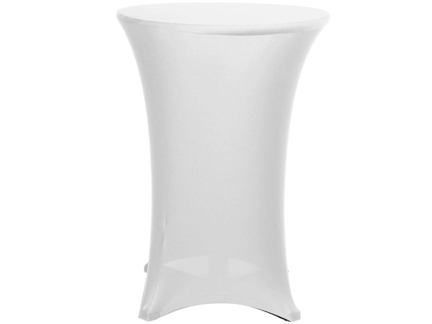HIGHBOY SPANDEX LINEN | 30” - WHITE - Fits Highboy H 42" / 30" Diameter Spandex linens provide a neat and uniform appearance similar to traditional linens but with clean modern style lines.