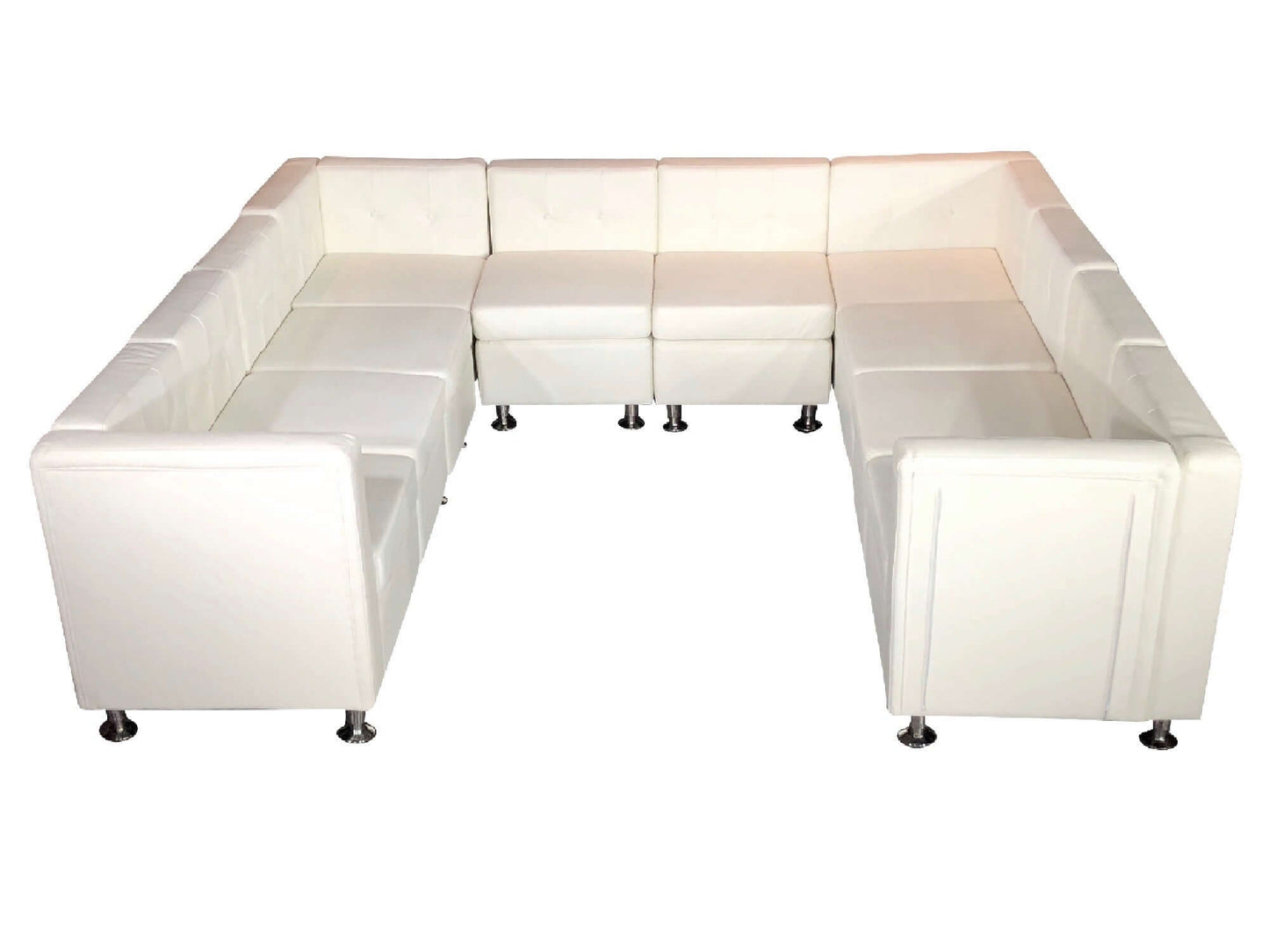 CLUB 10PC "U" SHAPED SECTIONAL - WHITE