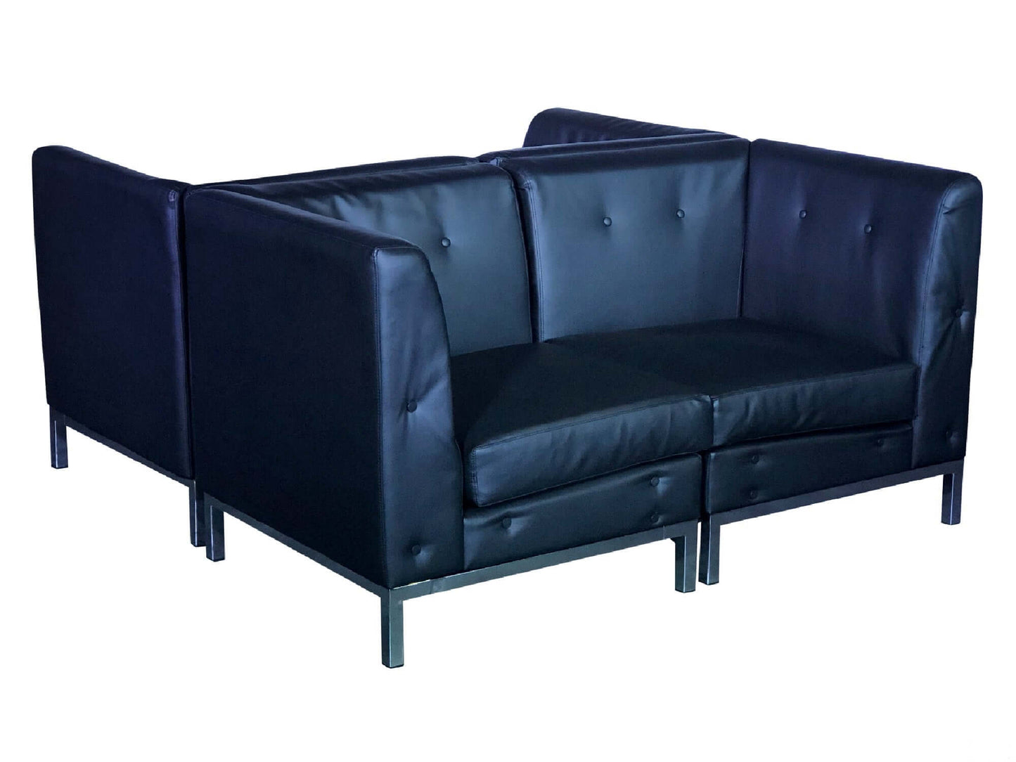 PEACHTREE 4PC "H" SHAPED SECTIONAL - BLACK