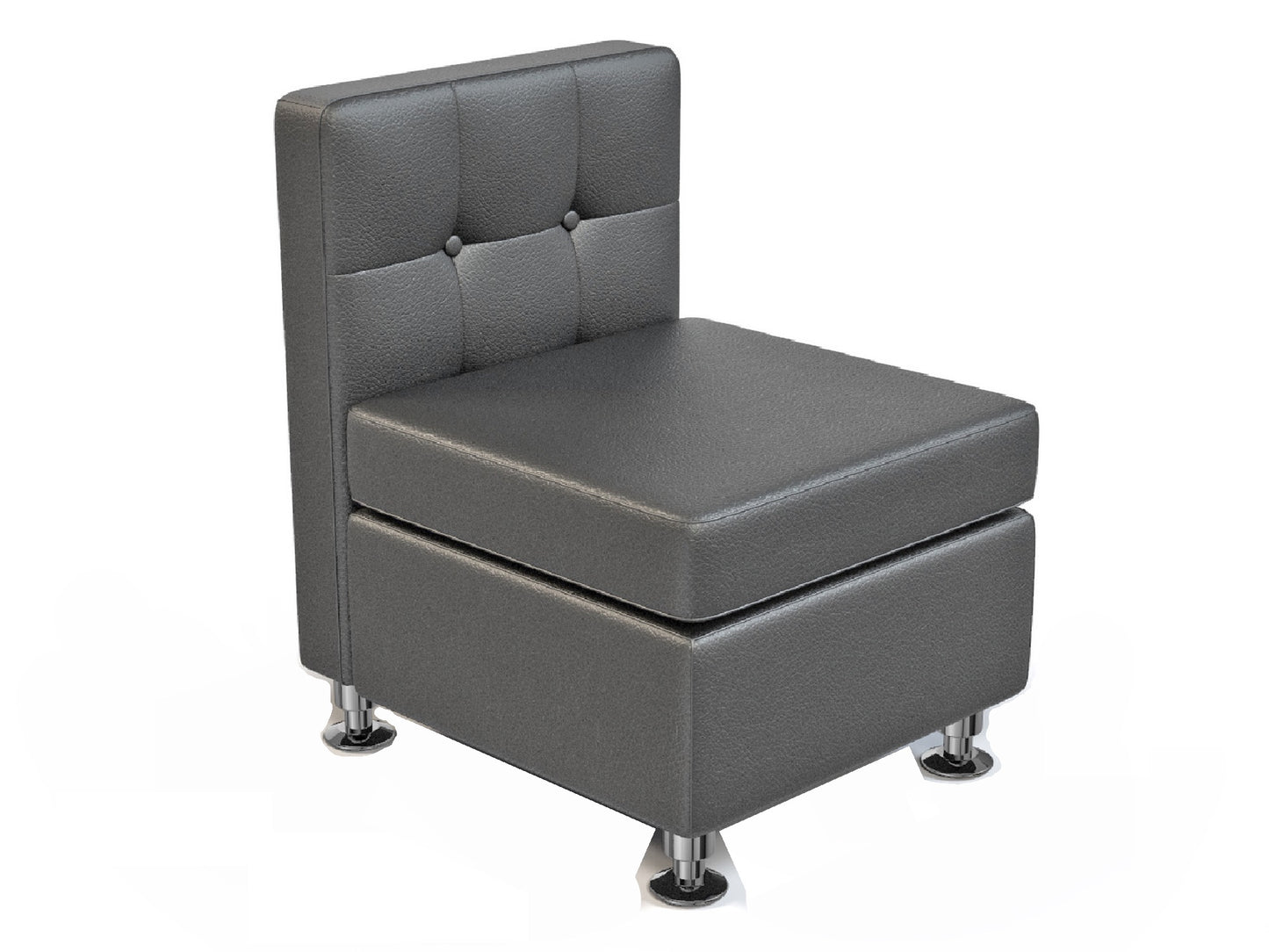 CLUB ARMLESS SOFA SECTION - BLACK