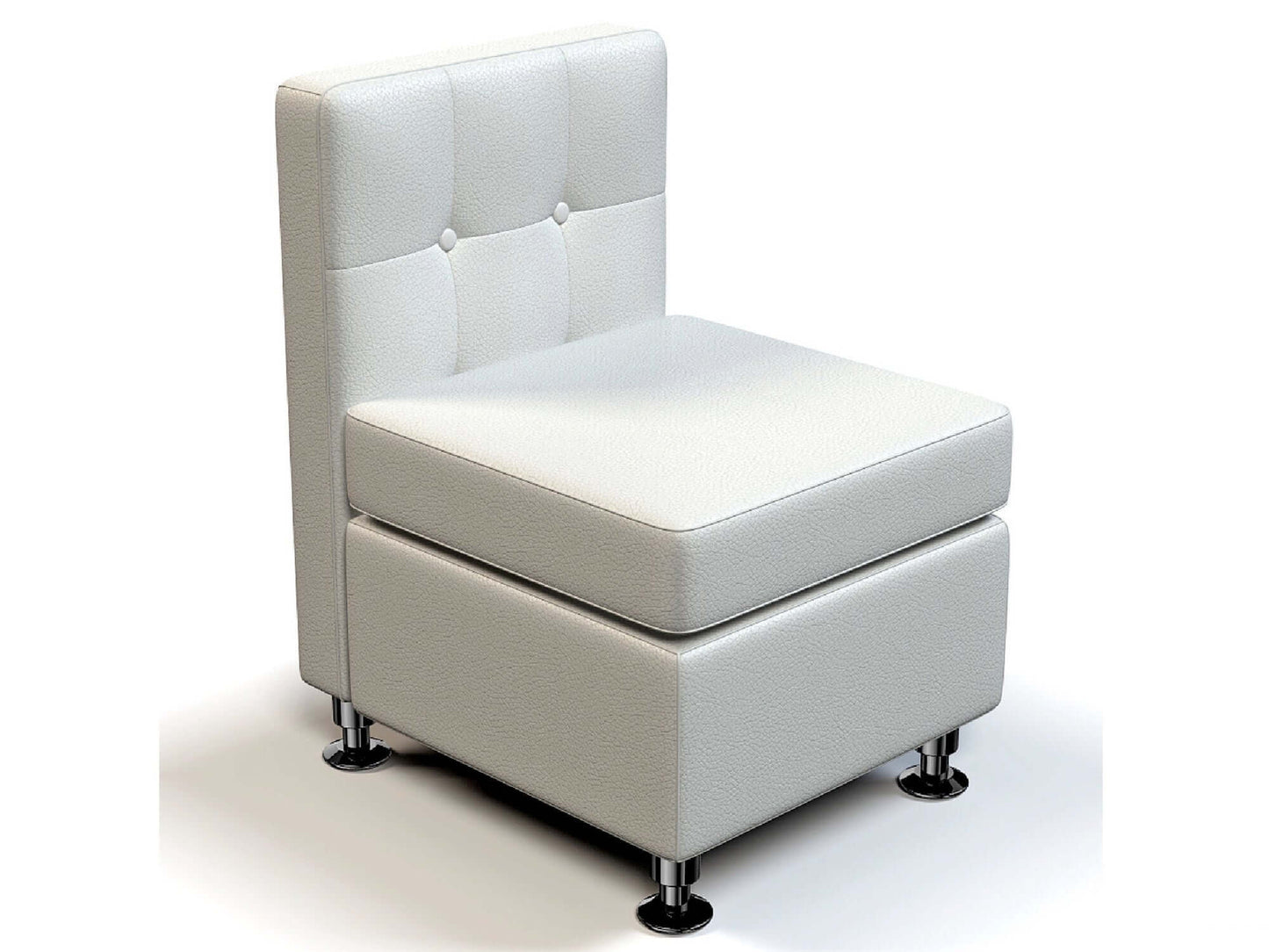 CLUB ARMLESS SOFA SECTION - WHITE - H 30" / W 22" / D 28" / D(seat) 23" The Club armless sofa section is a versatile piece that can be used as stand alone seating or paired with Club corner sections and other Club armless sections. Mix and match to create