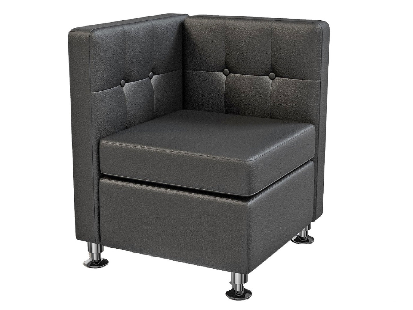 CLUB CORNER SOFA SECTION - BLACK