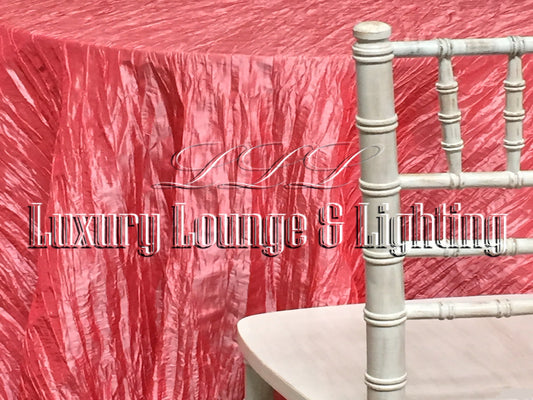 CRINKLE TAFFETA LINEN - CORAL