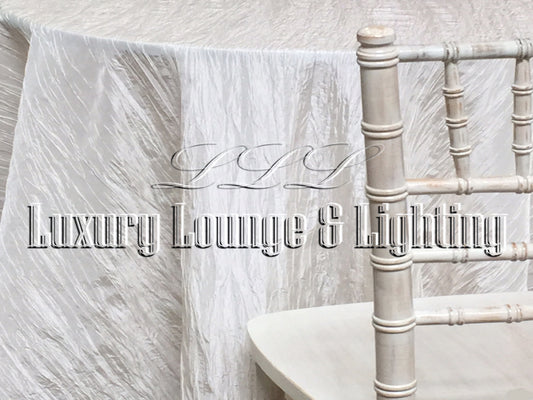 CRINKLE TAFFETA LINEN - IVORY IRIDESCENT