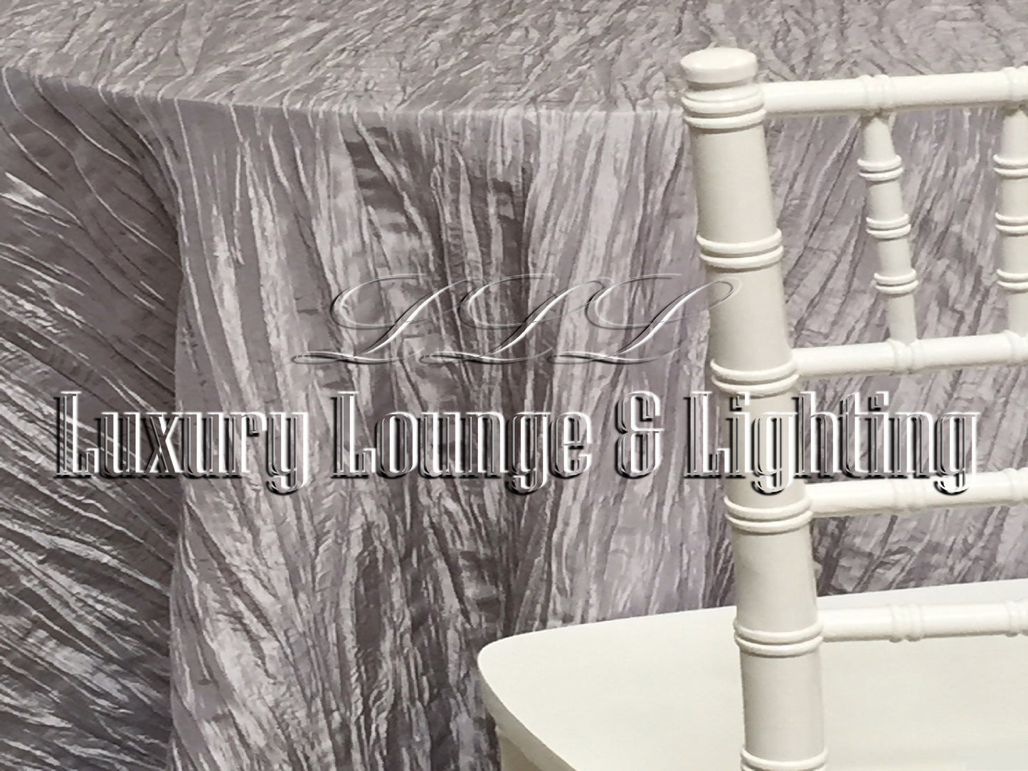 CRINKLE TAFFETA LINEN - SILVER
