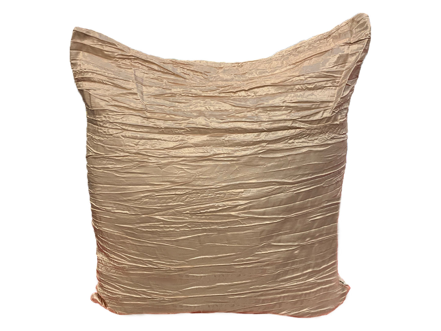 CRINKLE PILLOW - TAUPE/GOLD