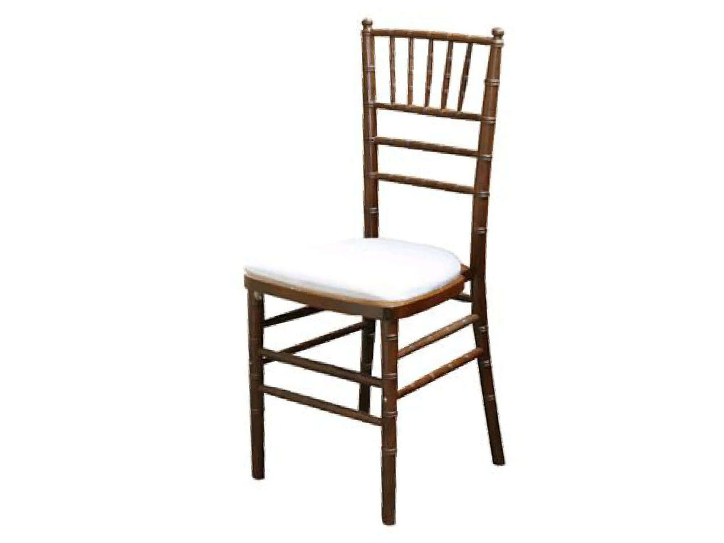 CHIAVARI CHAIR - FRUITWOOD - H 36.25" / W 15.75" / D 18" LLL's Chiavari Chair in Fruitwood is a traditional chiavari style dining chair with a medium dark natural finish. This chair is made of solid rich Fruitwood and its neutral color looks great in both