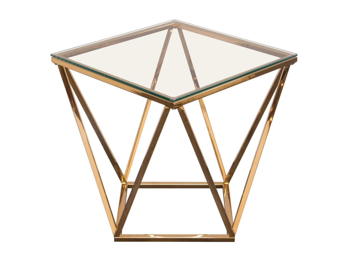 DIAMOND ACCENT TABLE - GOLD