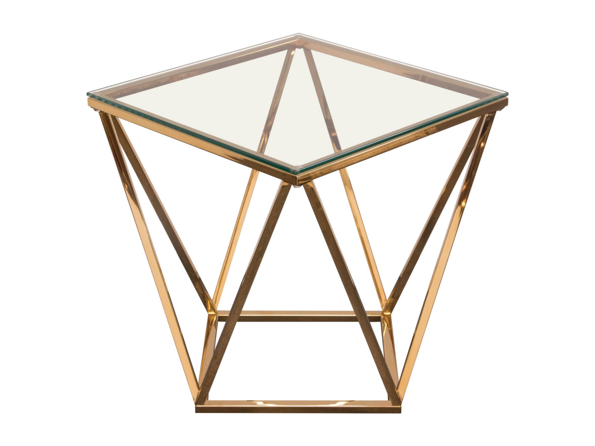 DIAMOND ACCENT TABLE - GOLD
