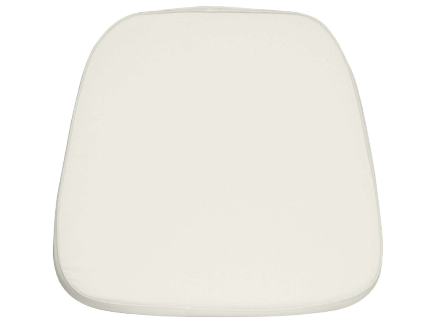 HARD BACK CUSHION FOR CHIAVARI CHAIR- IVORY FABRIC - LLL's Hard Back Cushion for Chiavari Chairs in Ivory is a ivory poly fabric chair cushion that pairs with LLL's Chiavari Chairs and Chiavari Barstools. This chiavari chair cushion has a hard wooden back