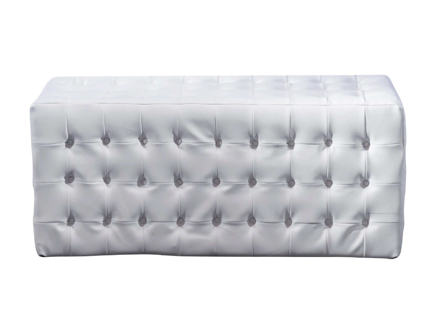 LENOX BENCH OTTOMAN - WHITE - H 17" / W 40" / D 20" The Lenox tufted bench is a nice add on to any of LLL's furniture collections. This little bench features the plush tufts signature to the Lenox look and is crafted from high quality leather. Mix and mat
