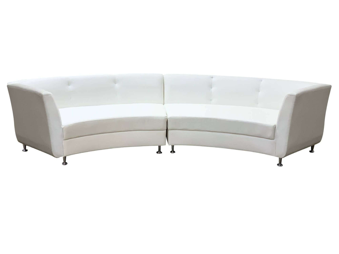 LUXURY 2PC CURVED SOFA - WHITE